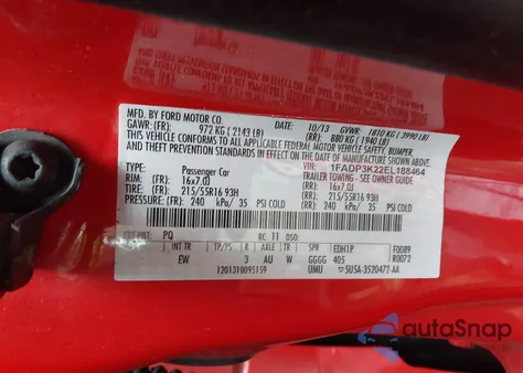 2014 Ford Focus Se из США, поврежденный, VIN 1FADP3K22EL188464